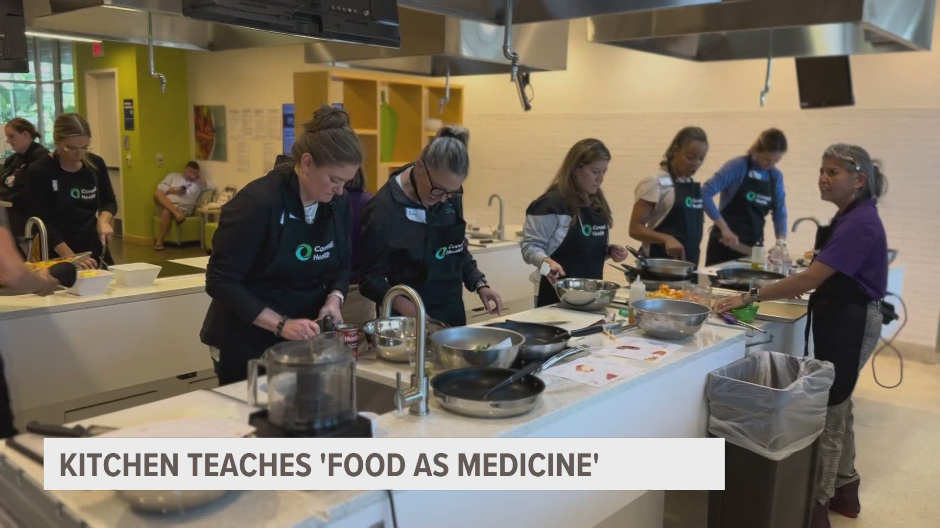 The Corewell Health Teaching Kitchen is part of its lifestyle medicine practice, teaching how to make food that tastes good and promotes health.