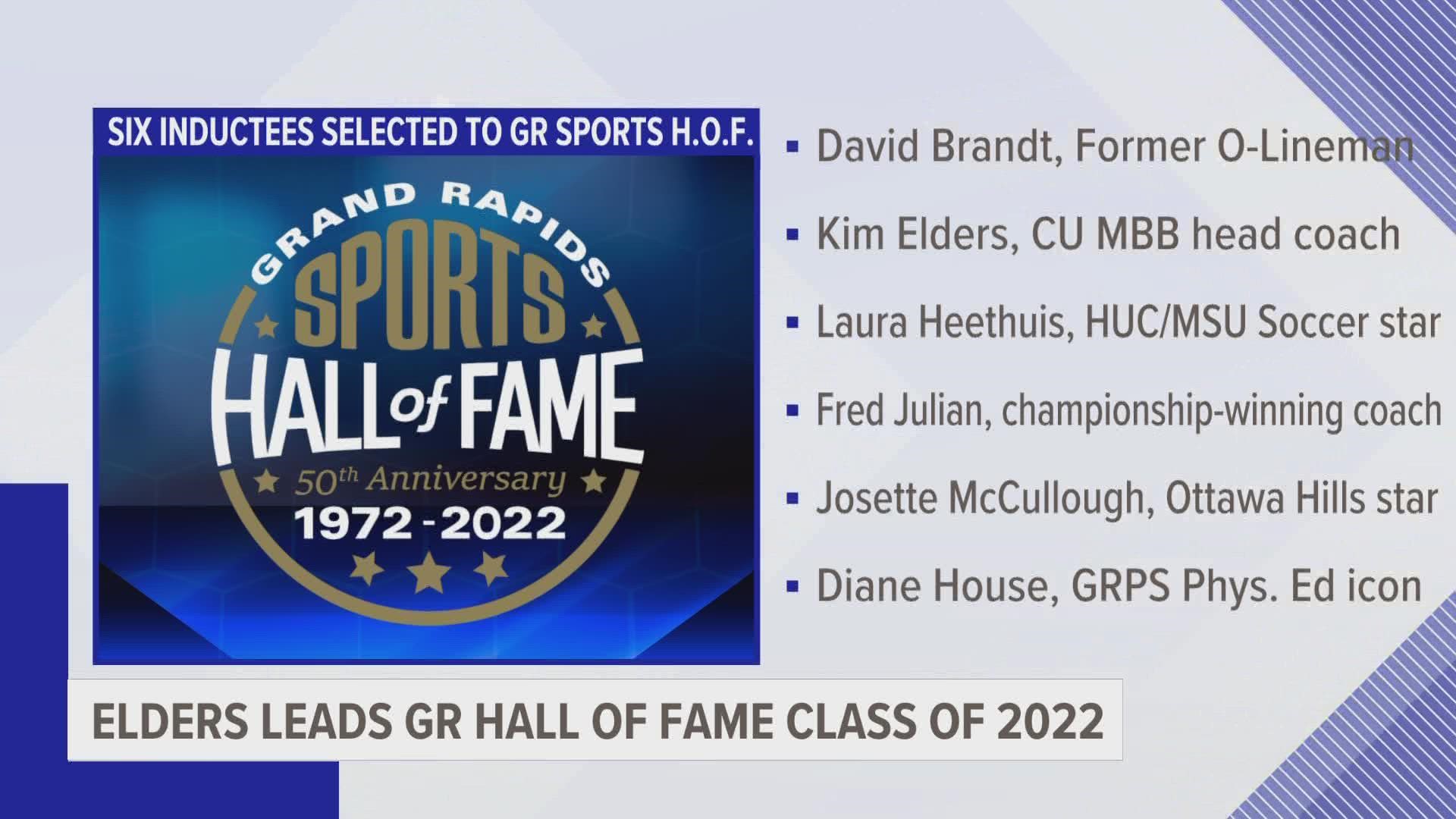 The Grand Rapids Sports Hall of Fame announced its six new inductees for the Class of 2022 on Friday.
