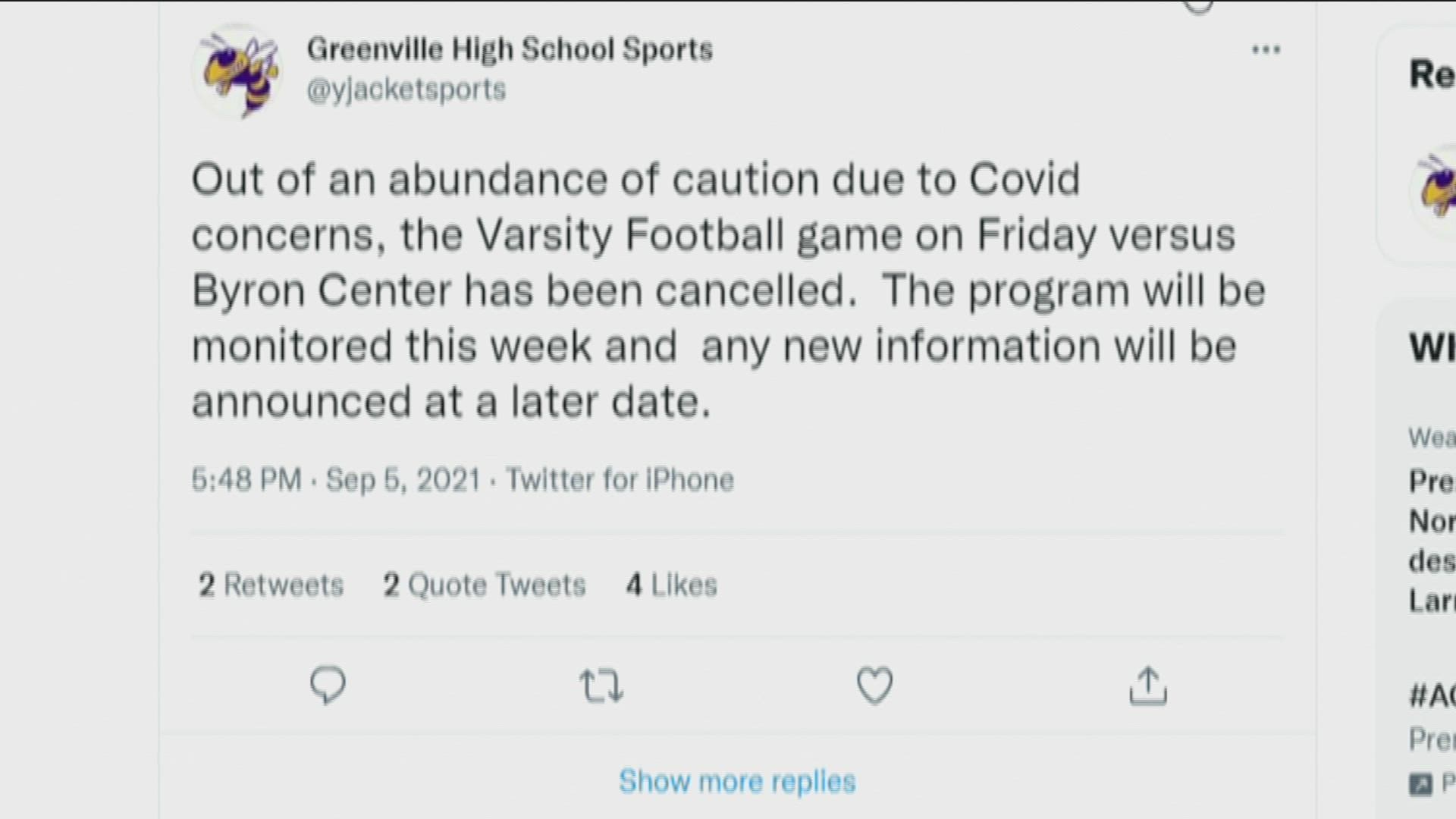 If Byron Center football didn't have bad luck, they may not have any luck at all. Thanks to a school in Indiana, the Bulldogs will have a week 3 opponent.