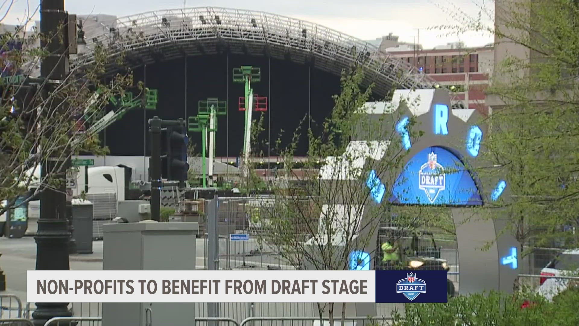 Materials from the NFL Draft stage will be used by nonprofits instead of being taken to a landfill.