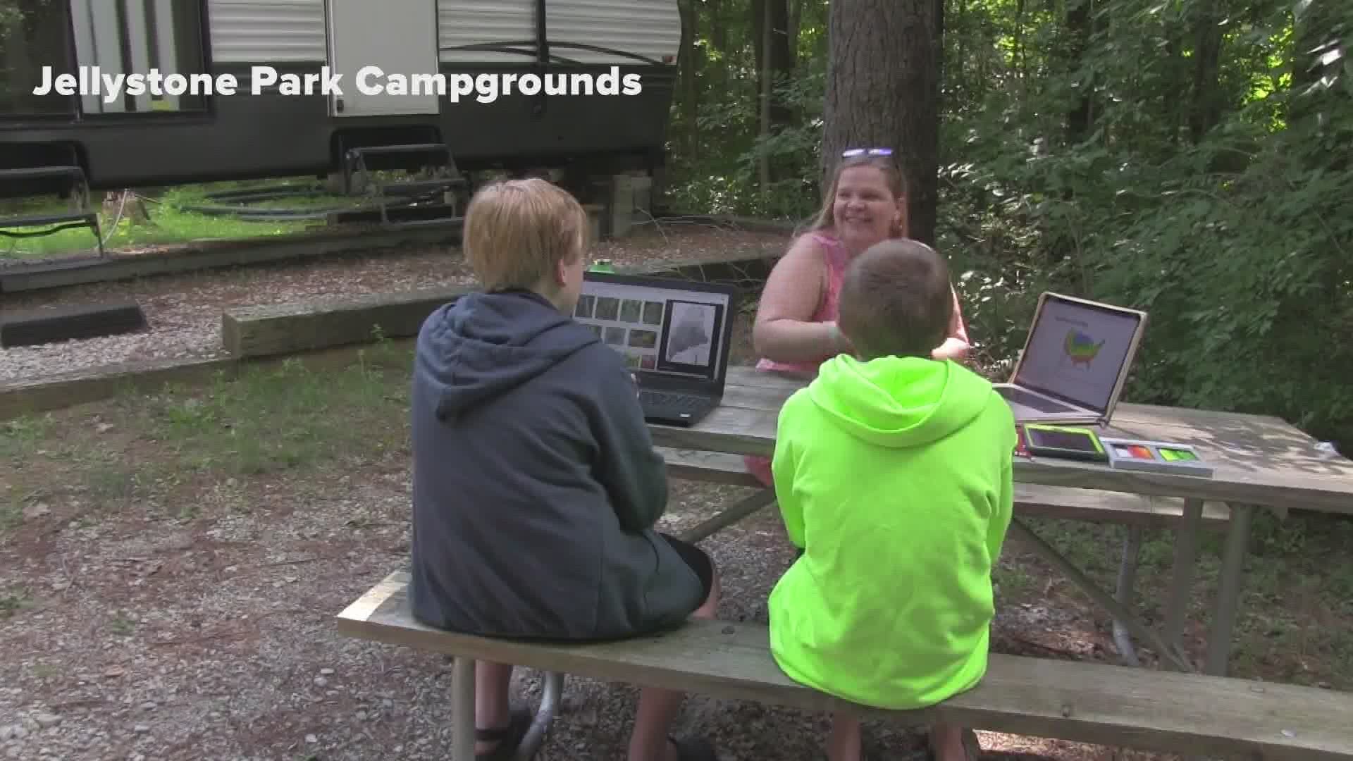 Hilton suggests finding family oriented campgrounds that offer educational activities outside of schoolwork, or looking online for printable nature lessons.