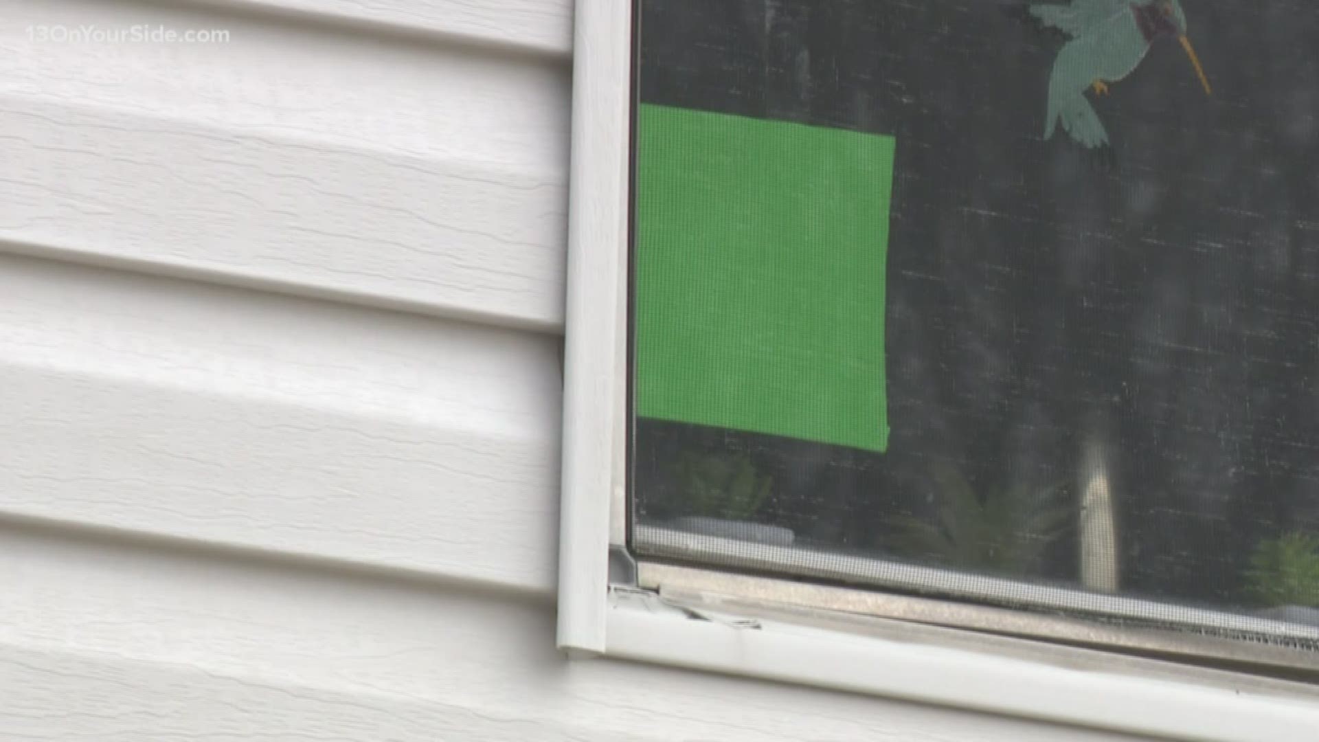 Green in the window means things are good, red to signal a need for help, anything from groceries to information.