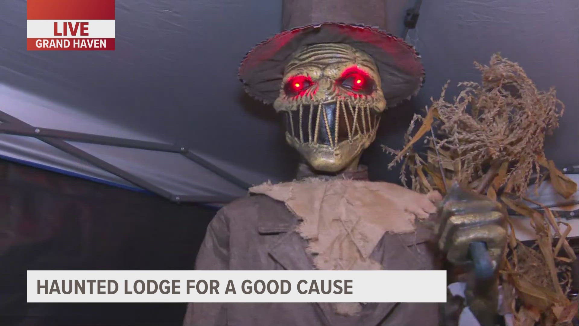 The Elks Lodge in downtown Grand Haven has transformed into a two-story haunted house that is raising money for a good cause.