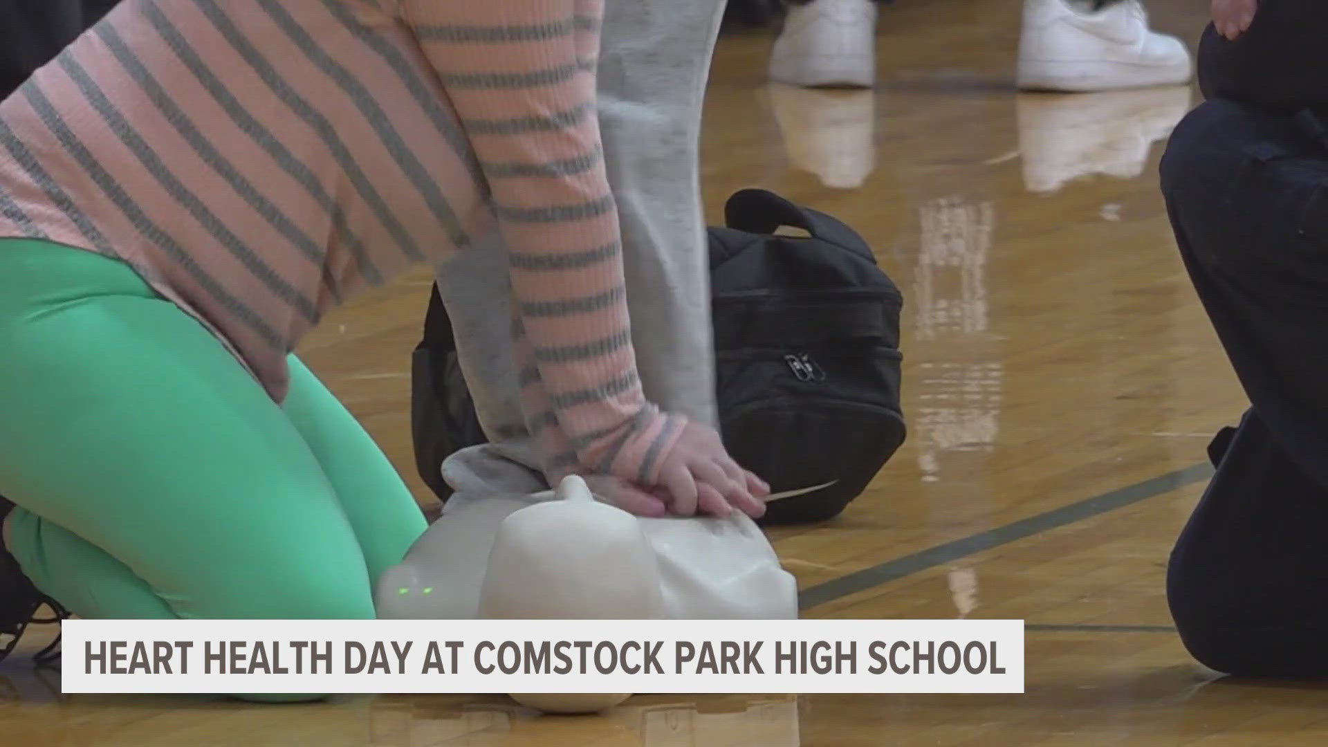 Corewell Health is hoping to improve bystander CPR and AED use rates by training students at Comstock Park High School.