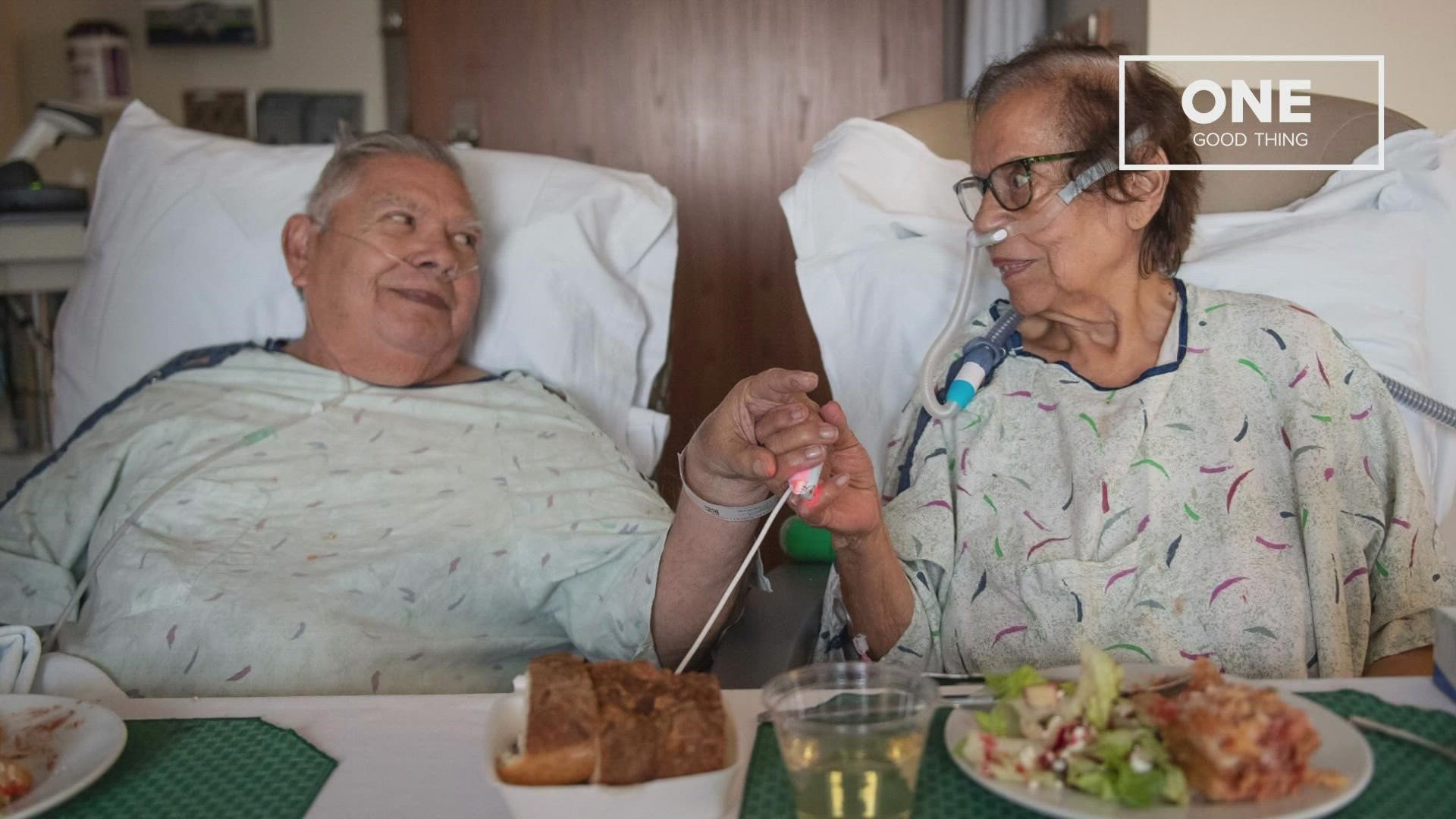 A couple is able to celebrate their 60th anniversary despite being hospitalized with COVID-19.