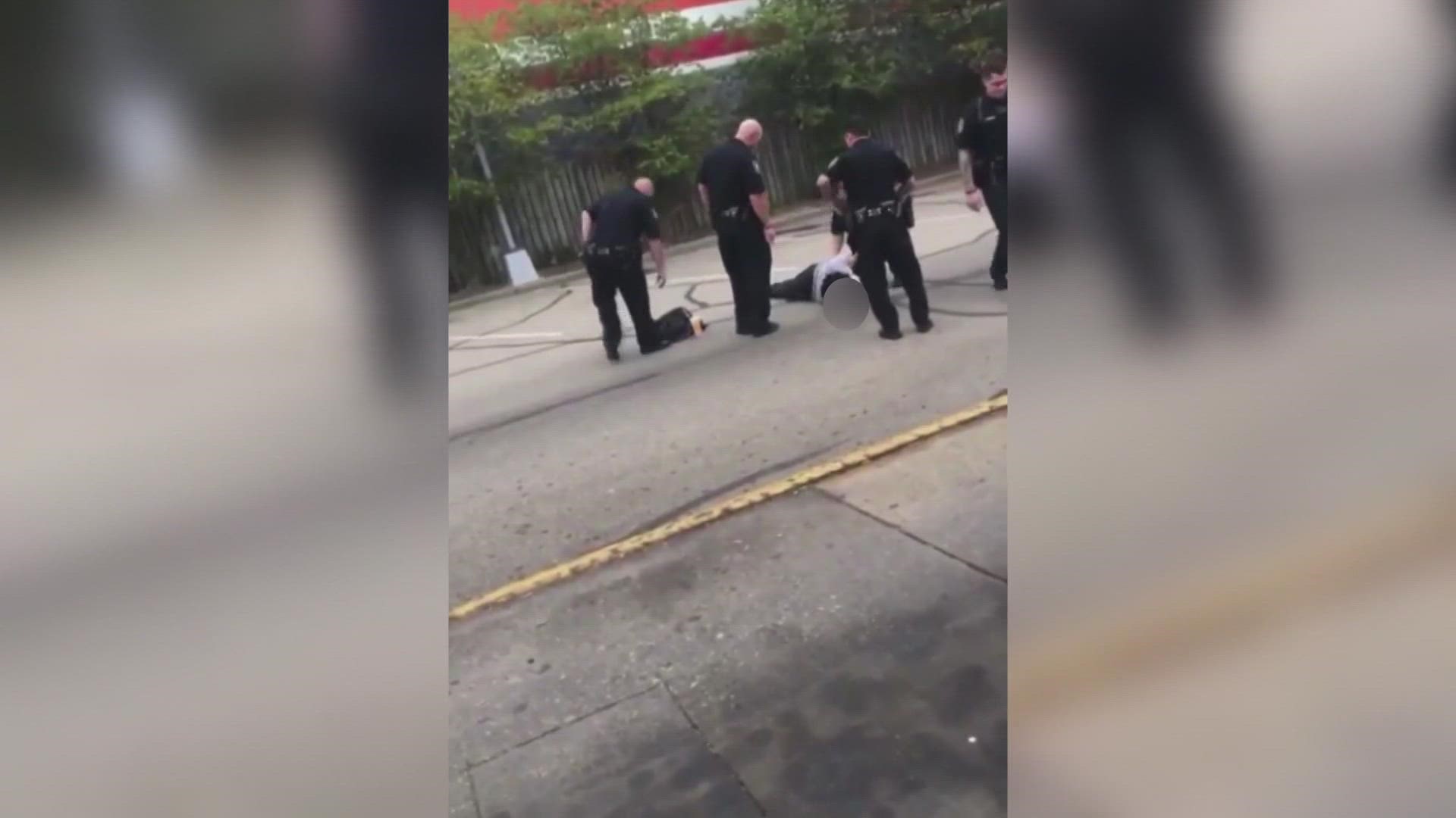 A video of the arrest was posted on Tik Tok by a bystander. It quickly garnered thousands of views and interactions.