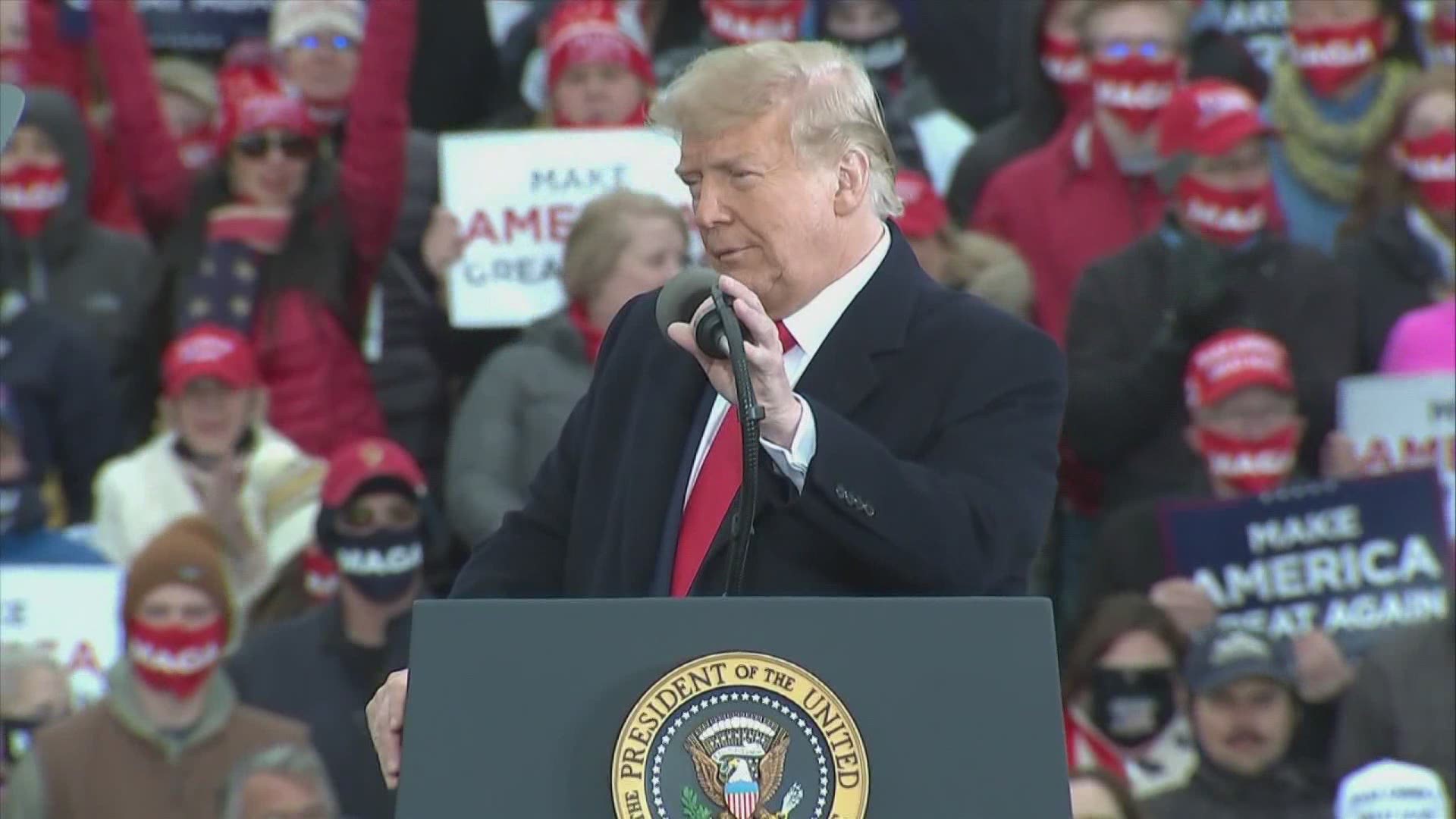 Trump criticized Whitmer's handling of the pandemic Saturday. She responded Sunday saying the president is inciting violence.