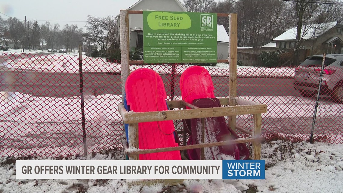 Free winter gear available for all at Grand Rapids sledding hills amid