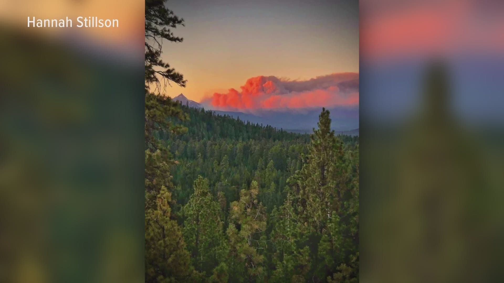 A Grand Rapids woman has had to flee the spreading wildfires in Oregon.