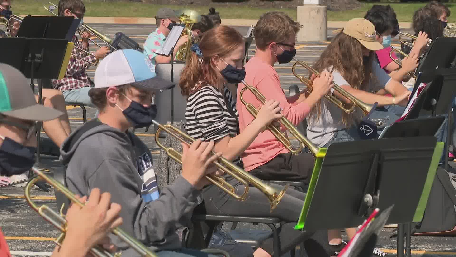 Mona Shores developed a fall concert band to fill the void created when the marching band season was  canceled.