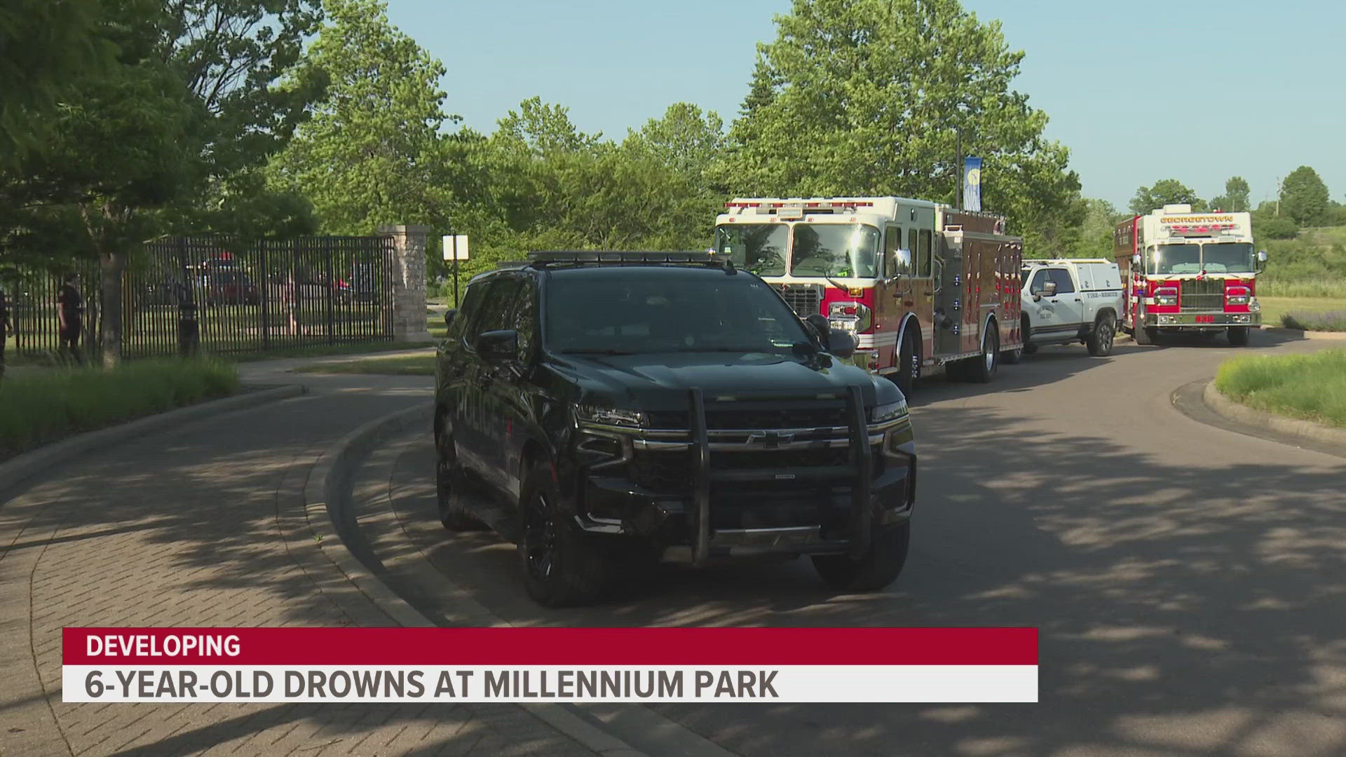 Numerous community members formed human chains to search the lake for the child, who emergency crews found underwater and couldn't revive. 