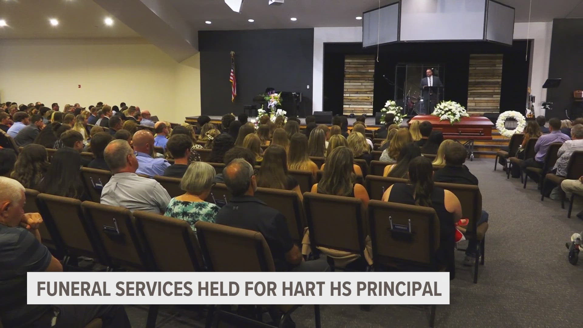 No less than a thousand people were in attendance for the Hart High School Principal's funeral Thursday afternoon, showing just how much of an impact he had.