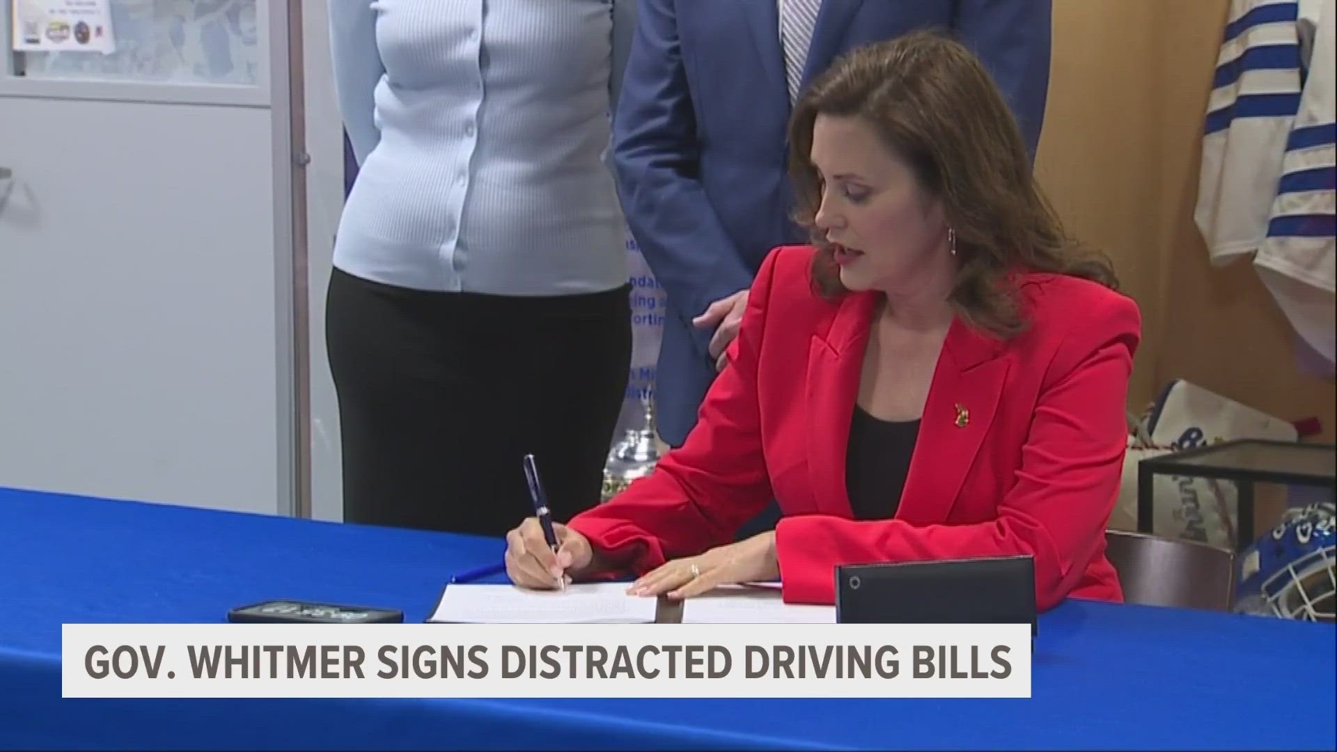 The bills prohibit streaming, making video calls or using social media while driving a car.