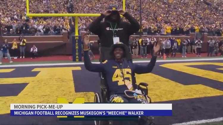 Muskegon man fighting bone cancer recognized by U of M football team