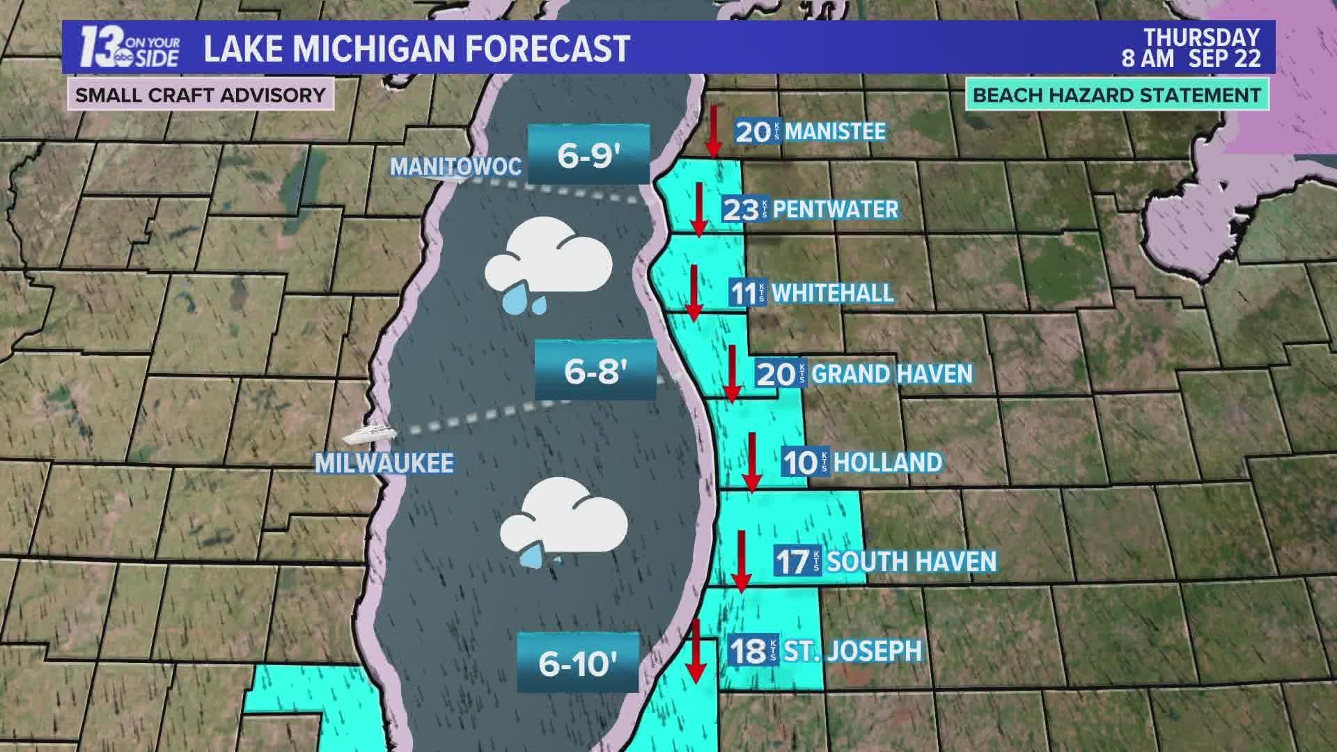 Meteorologist Michael Behrens has your West Michigan Beach & Boating Forecast for Thursday 9/22/2022.