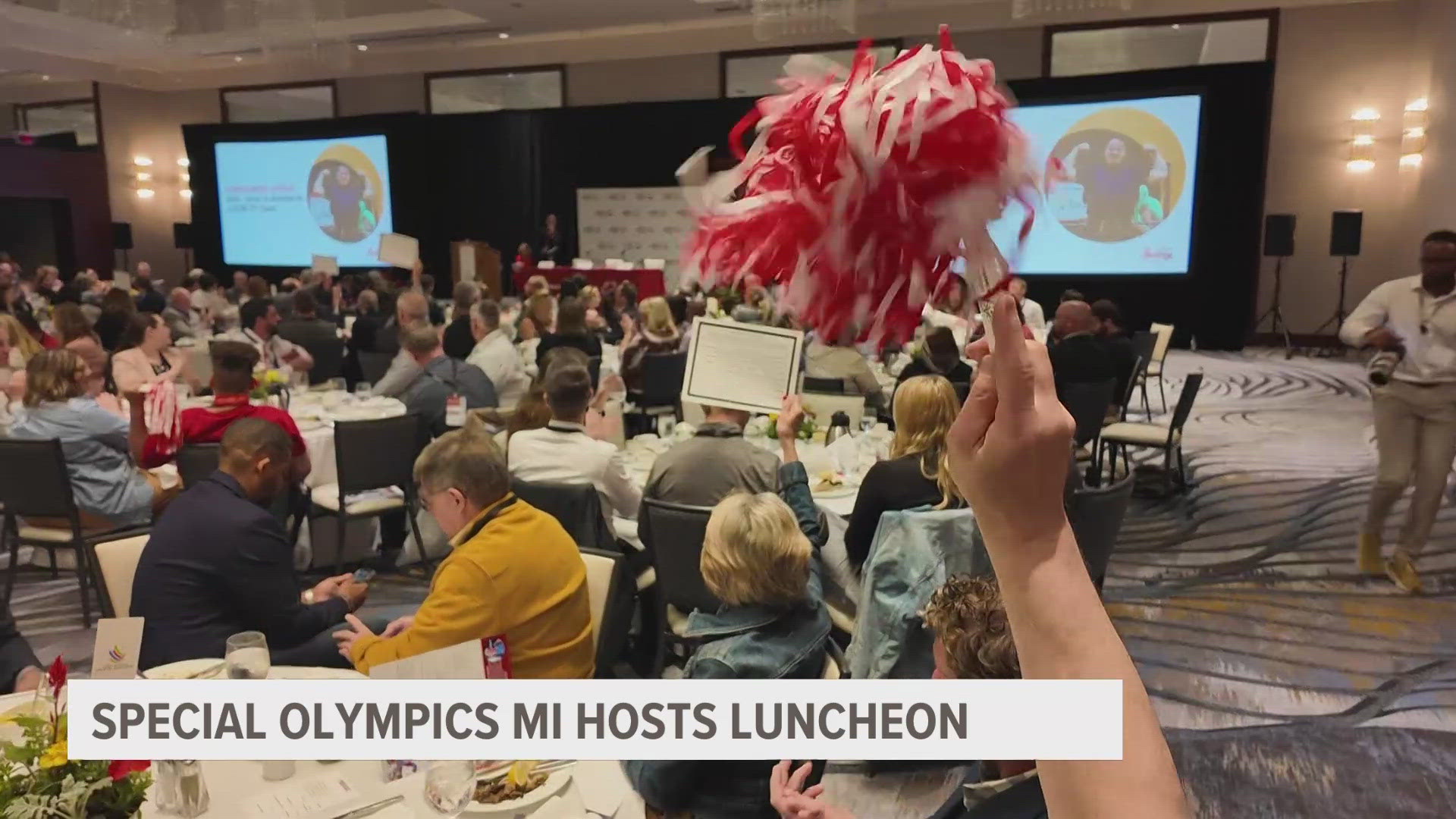 Everyone cheered at the Athletes like Audrey luncheon at the JW Marriott Hotel this afternoon.