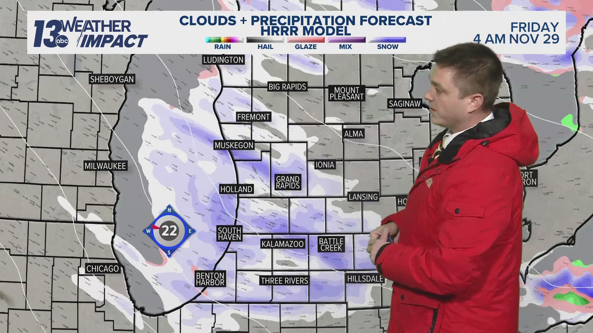 Lake-effect snow will impact most areas of West Michigan starting early Friday.