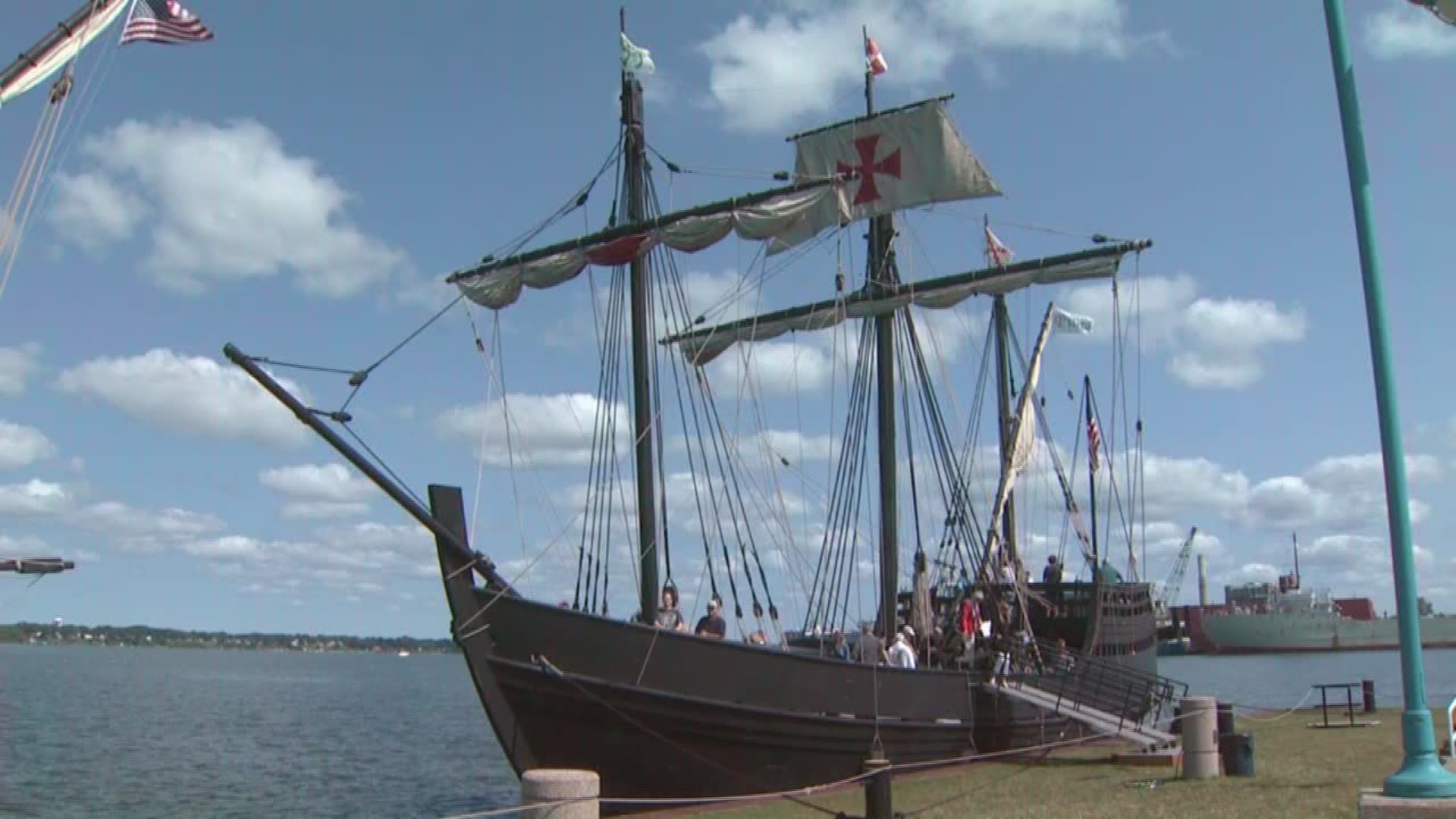 Christopher Columbus ship replicas in Muskegon, image size:1920x1080
