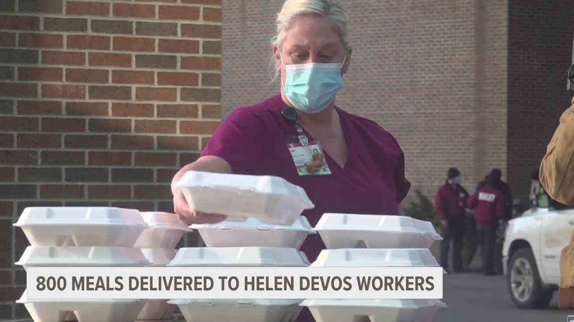 800 meals delivered to frontline workers at Helen-DeVos Children’s Hospital