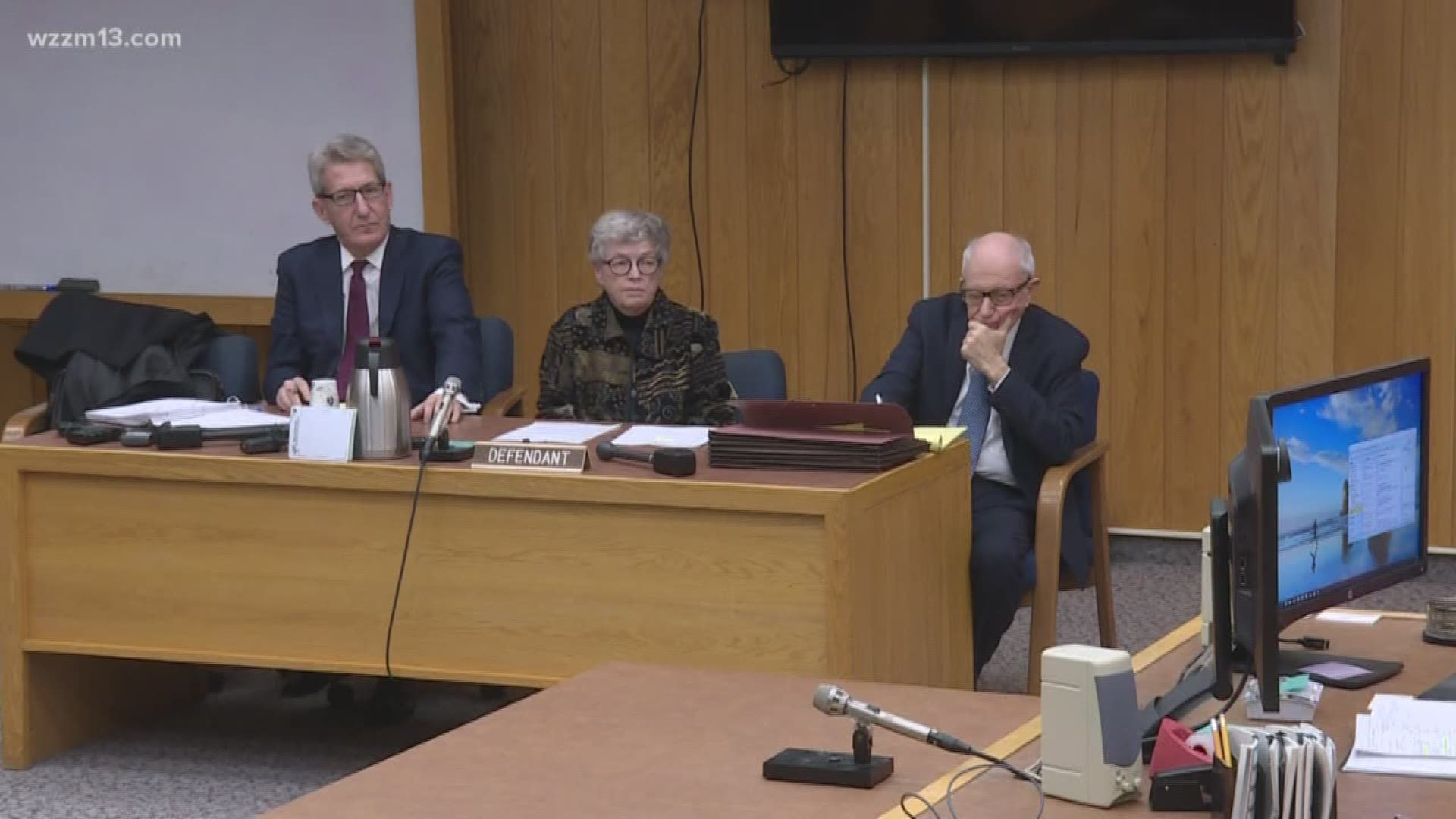 Lou Anna Simon appeared in court 12/19