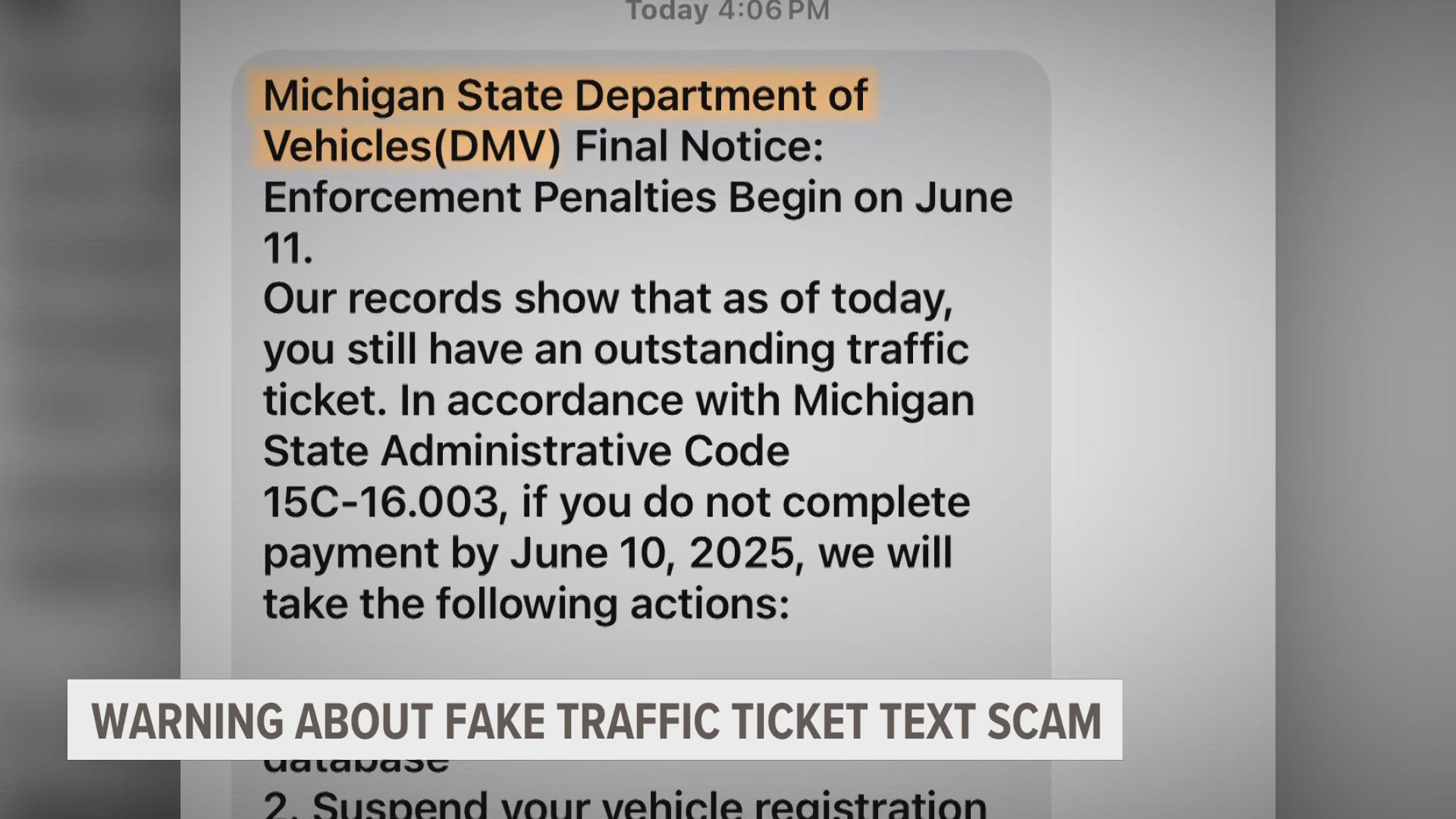 We spoke with the Montcalm Co. Sheriff about the latest text scam, or "flavor of the day," that went out Monday.