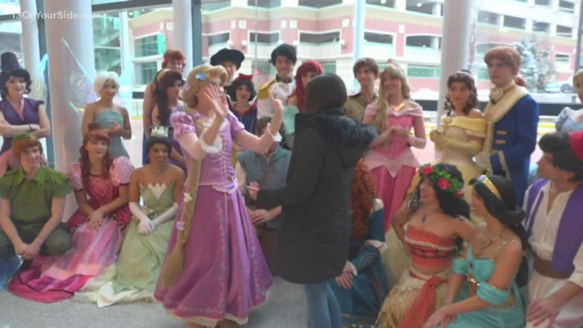 People attending the game could get photos and autographs with their favorite princess or prince.