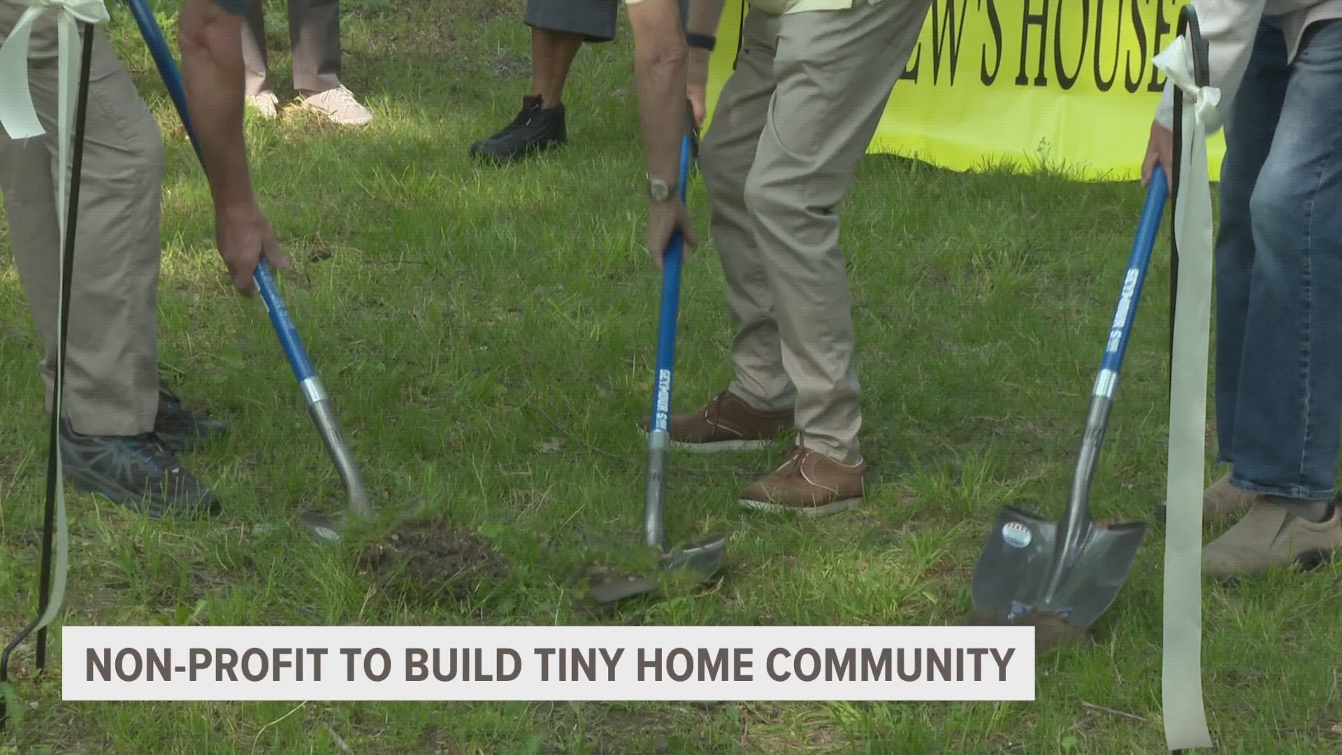Groundbreaking was held today for Matthew's House Ministries, which will build a community of 50 tiny homes near Belknap Park in Grand Rapids.
