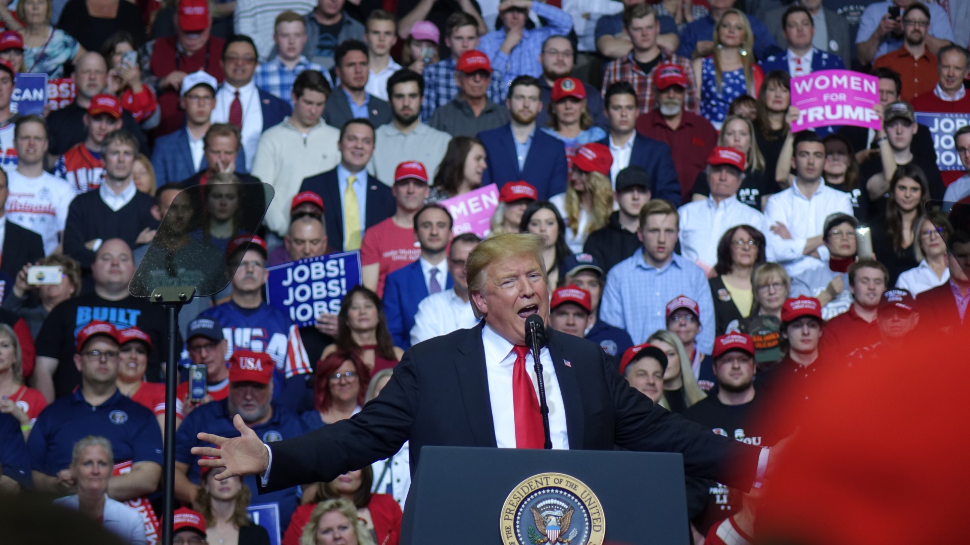 President Donald Trump holds 2020 campaign rally in Grand Rapids