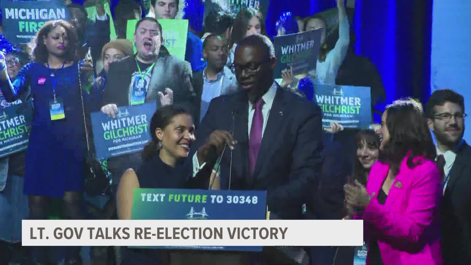 Michigan's Lt. Gov. Gilchrist says the message Michigan votes sent this midterm election was clear.