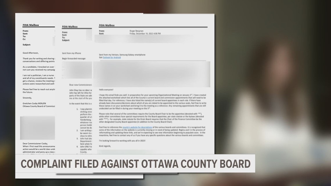 Civil complaint filed against Ottawa Co. Board of Commissioners for open meetings act
