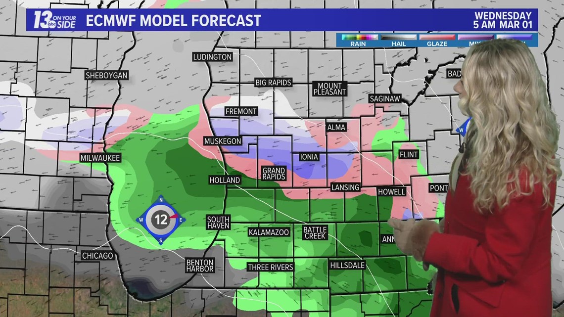 13 On Your Side Forecast: Light Wintry Mix Tonight | Wzzm13.com