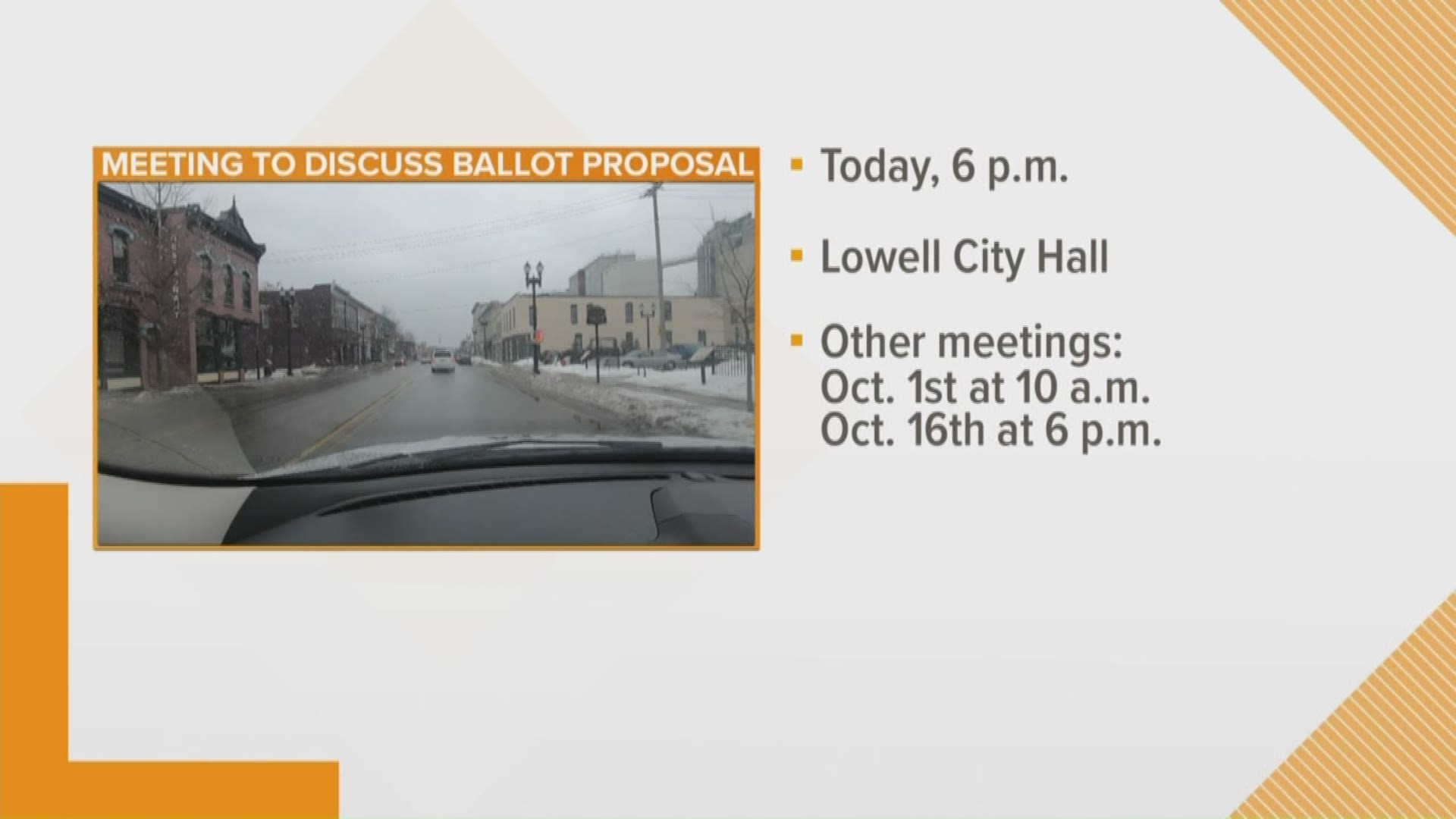 The City of Lowell is asking residents to consider a ballot proposal that would allow the city to collect income tax in order to repair roads and streets.