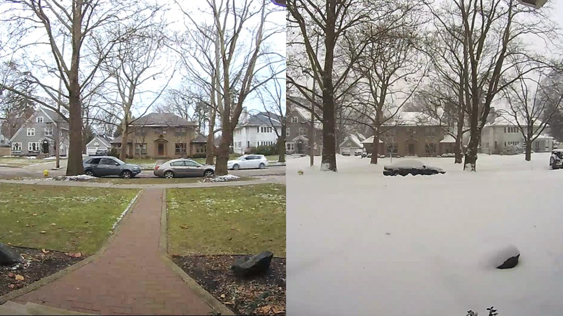 NWS 10 inches of snow fell in Grand Rapids this weekend