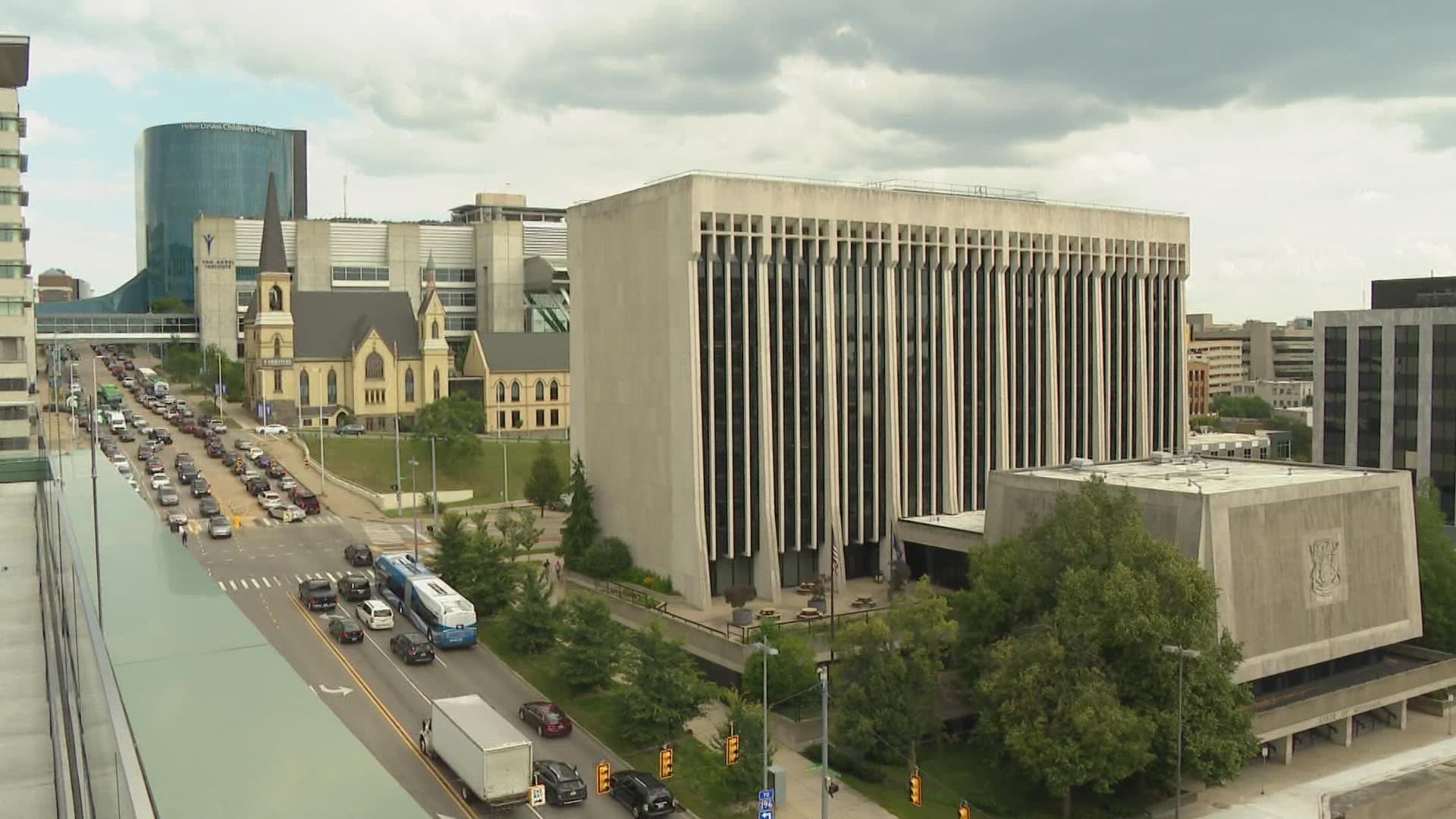 Gov. Gretchen Whitmer and others got a first look at the $65 million facility Monday afternoon, which is expected to open and see new patients next June.