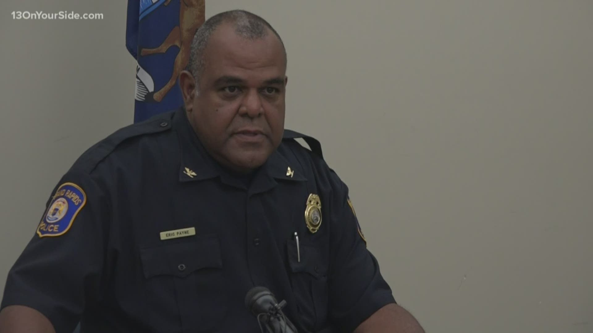 Grand Rapids Police Chief Eric Payne told the public and the media that GRPD is ready to use all of their resources to find those responsible.