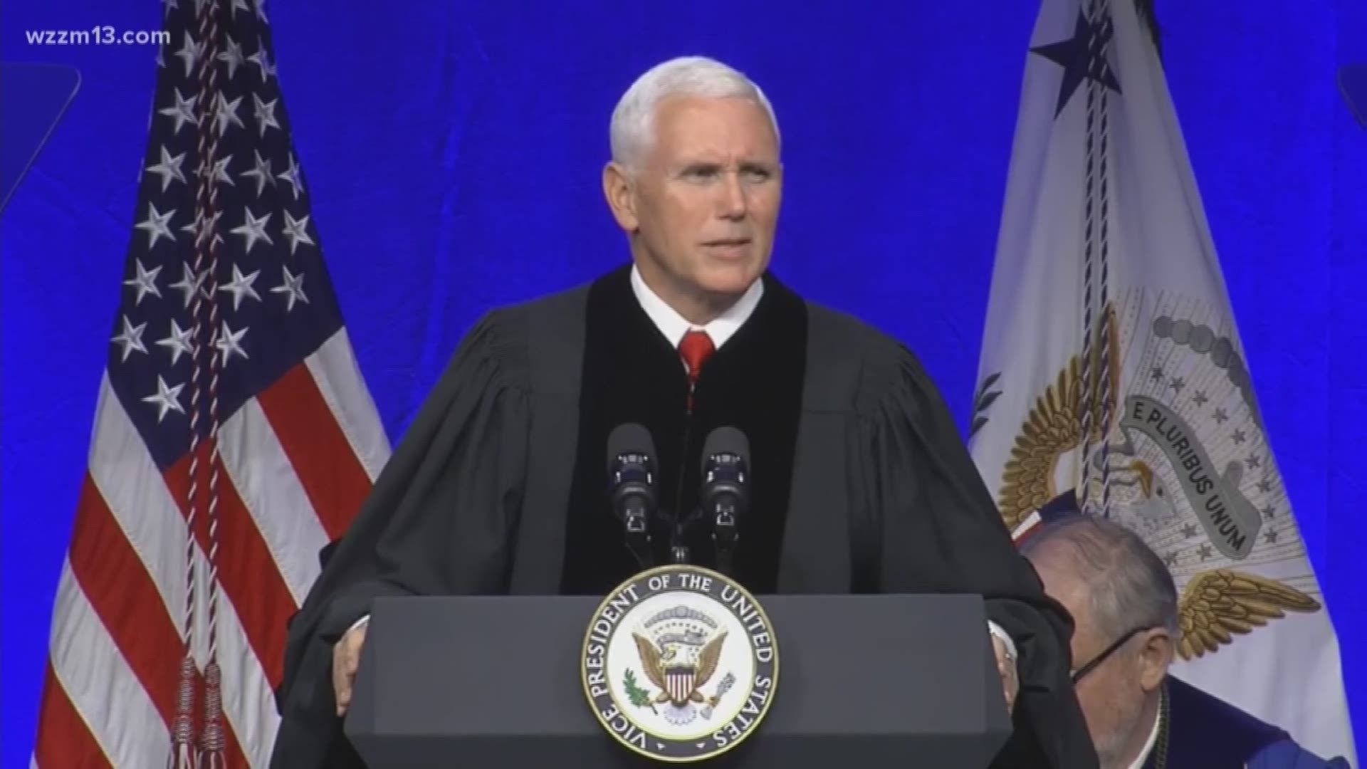 Pence spoke at commencement in Michigan