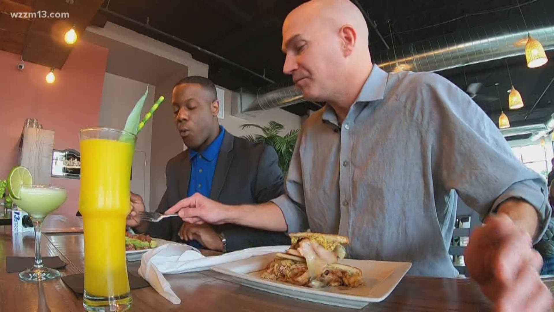 James Starks and Dave Kaechele tackle the effervescent dishes at Danzon Cubano.