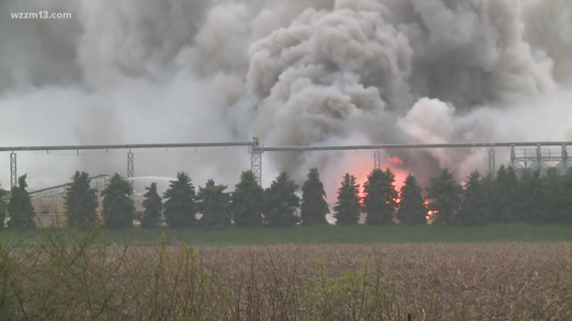 Crews make way at poultry fire farm