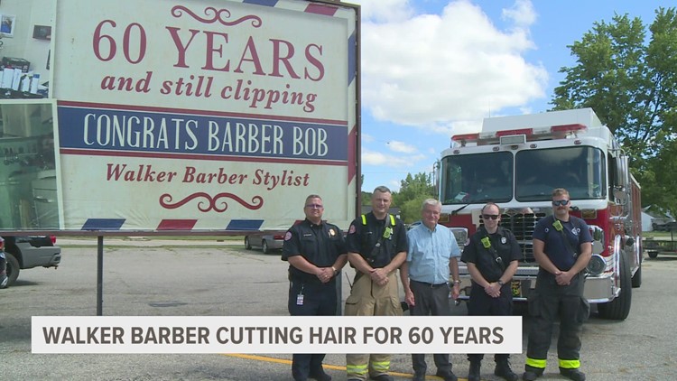 'I'm not gonna retire till I get old': Walker community celebrates beloved barber's 60th anniversary