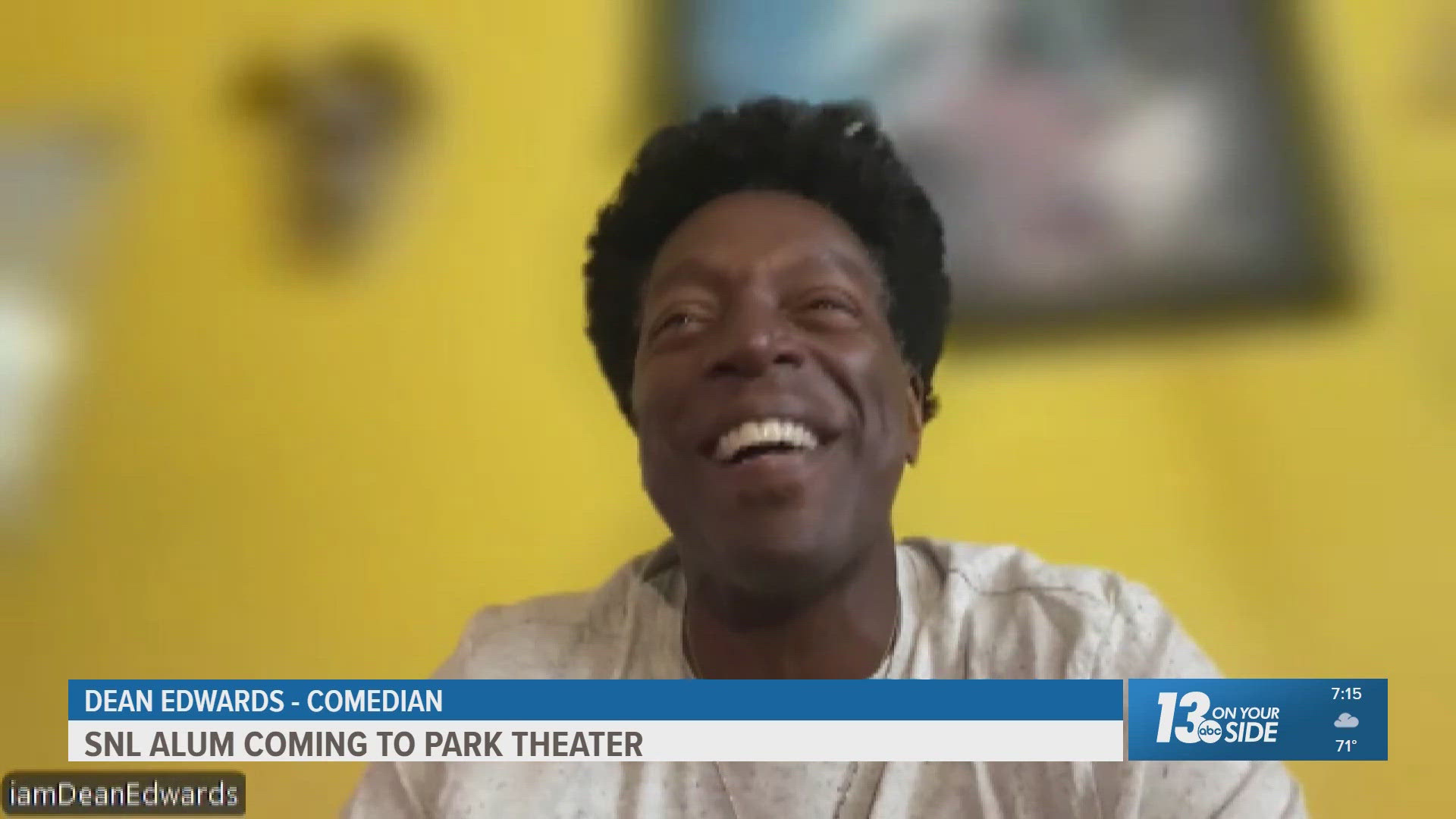 Edwards spent two years as a cast member on Saturday Night Live. Now, he's spending this Sunday night live in Holland.