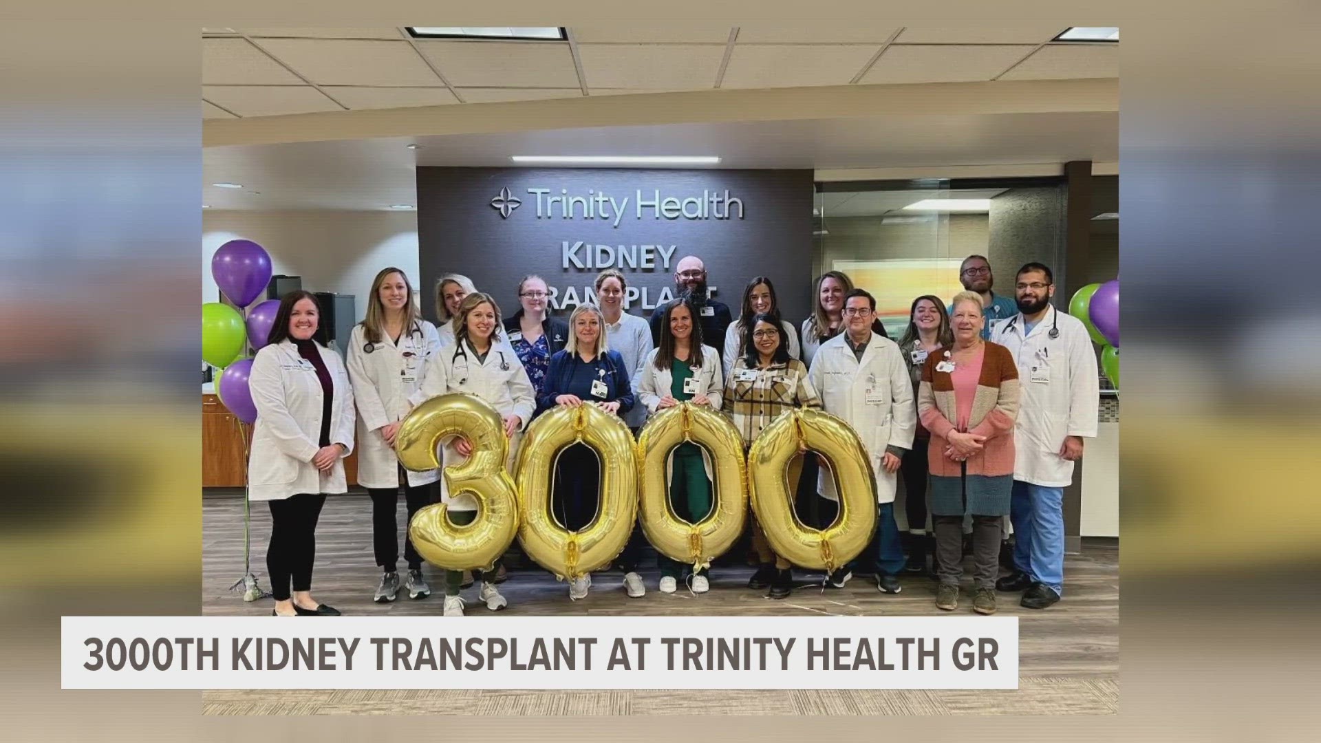 The hospital has the only adult kidney transplant center in West Michigan.