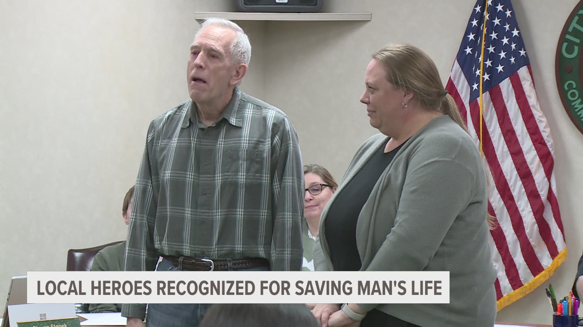 A West Michigan nurse was honored for saving the life of a poll worker.