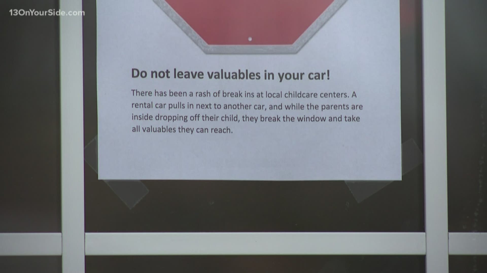 Police are warning parents that thieves are targeting their vehicles as they drop off their kids at daycare.
