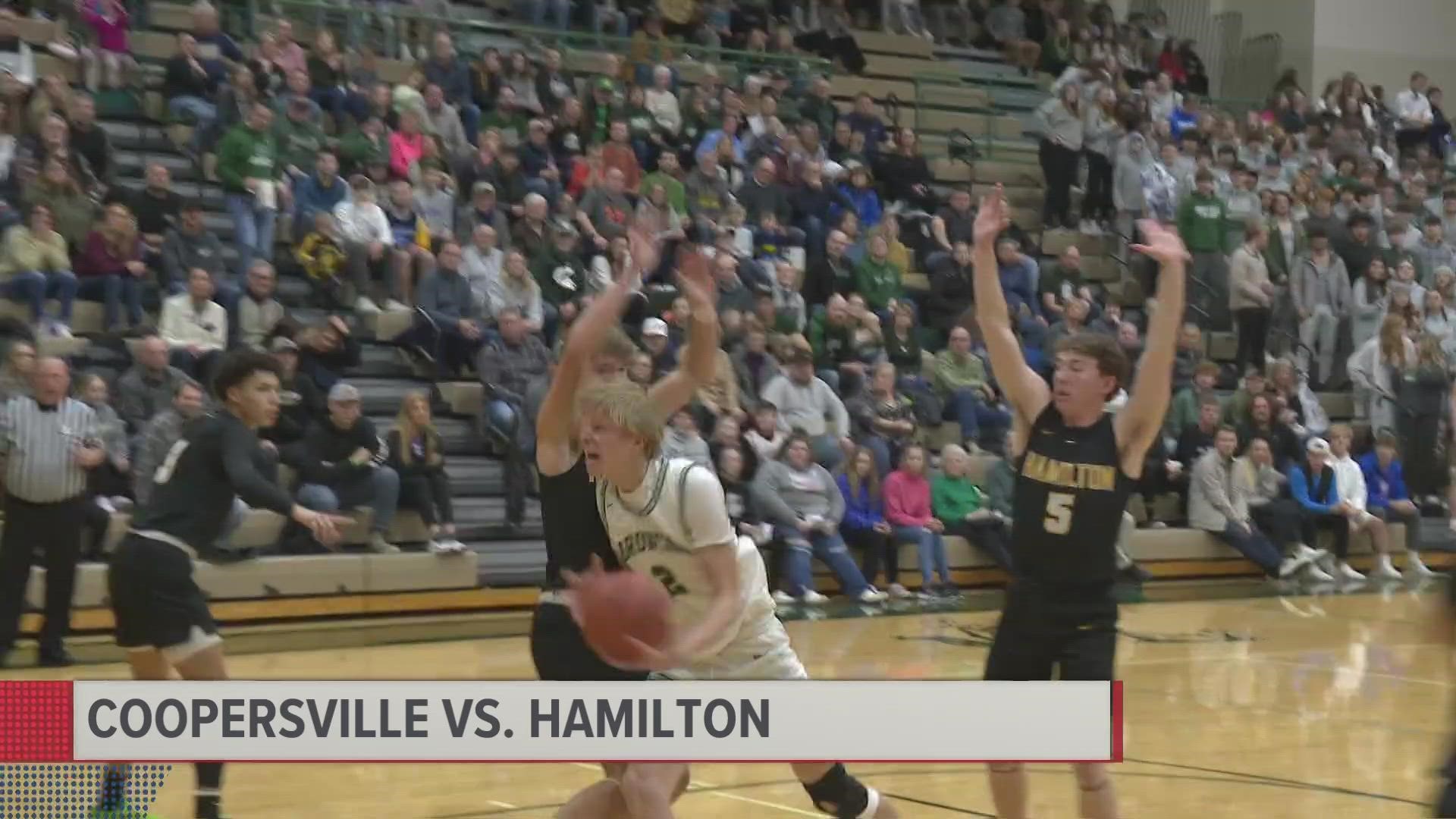 Hamilton wins first conference title since 1988 with 57-54 win over Coopersville