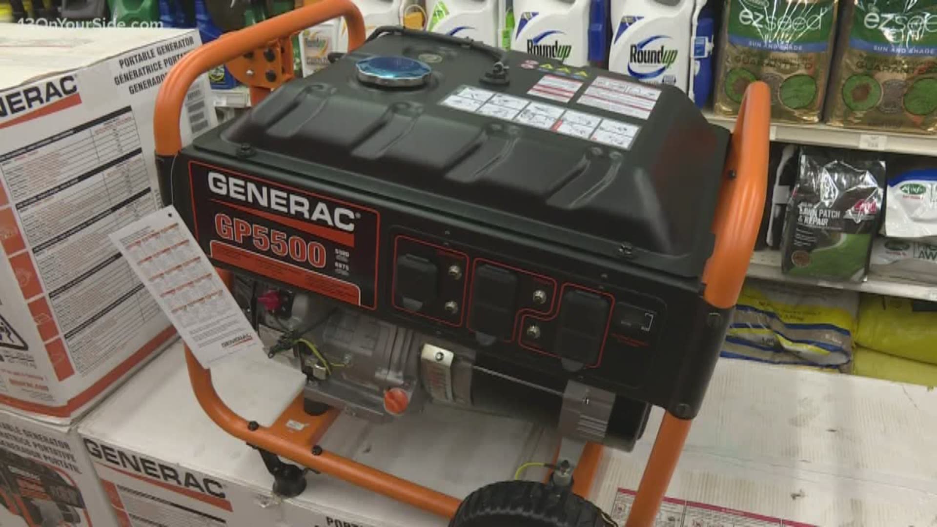 A store manager of Ace Hardware advises buying the right size generator for your home.