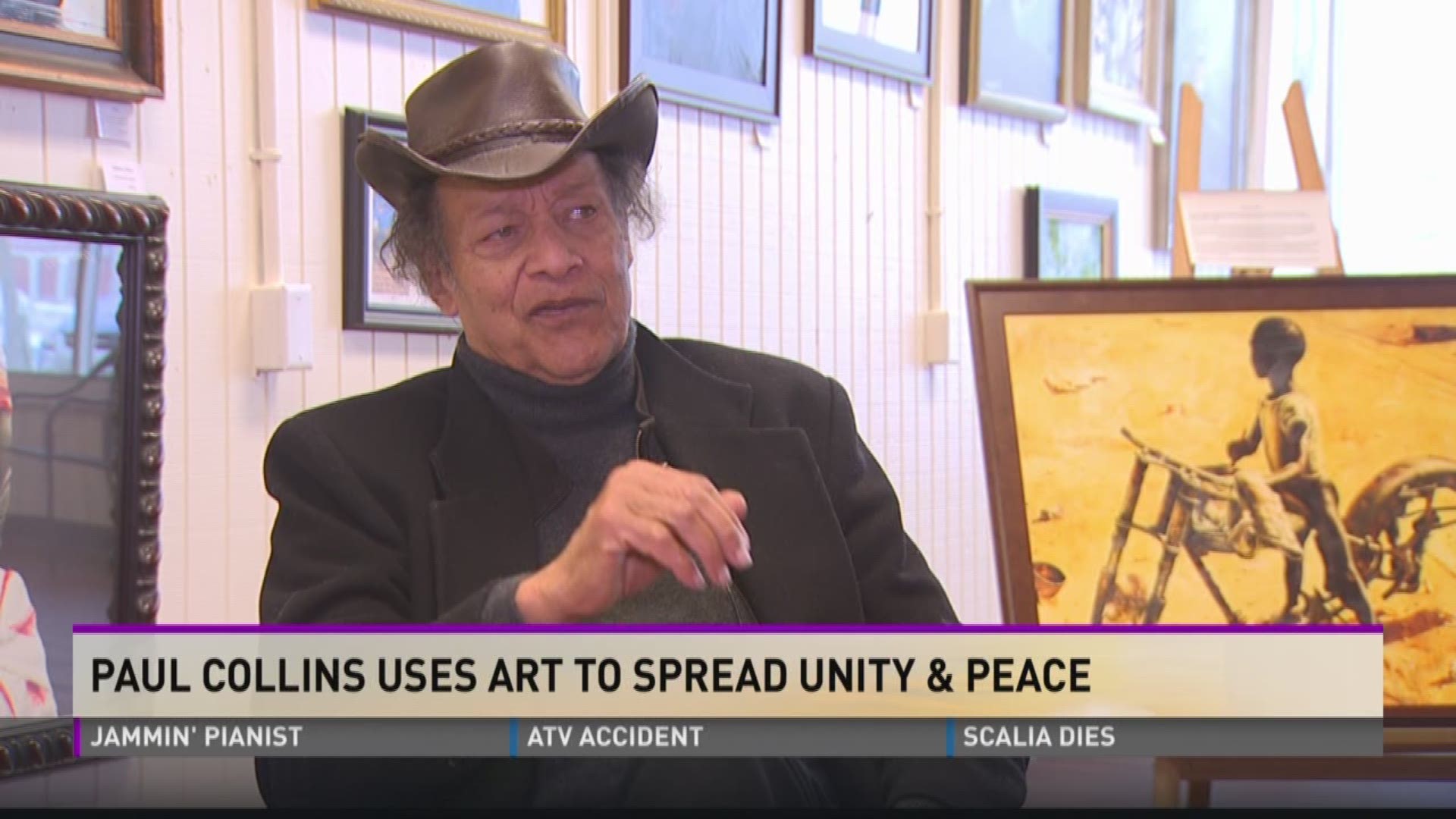 Paul Collins uses art to spread unity & peace