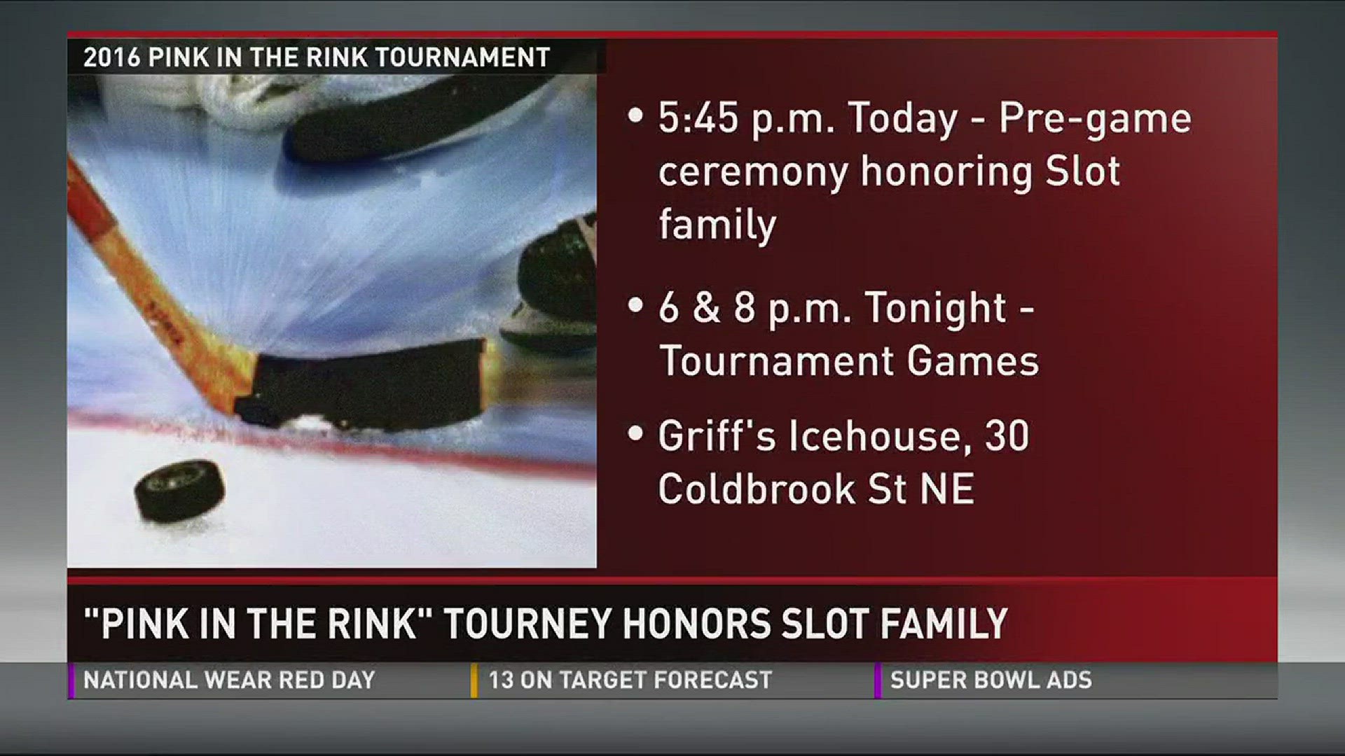 Pink in the Rink tournament honors Slot family