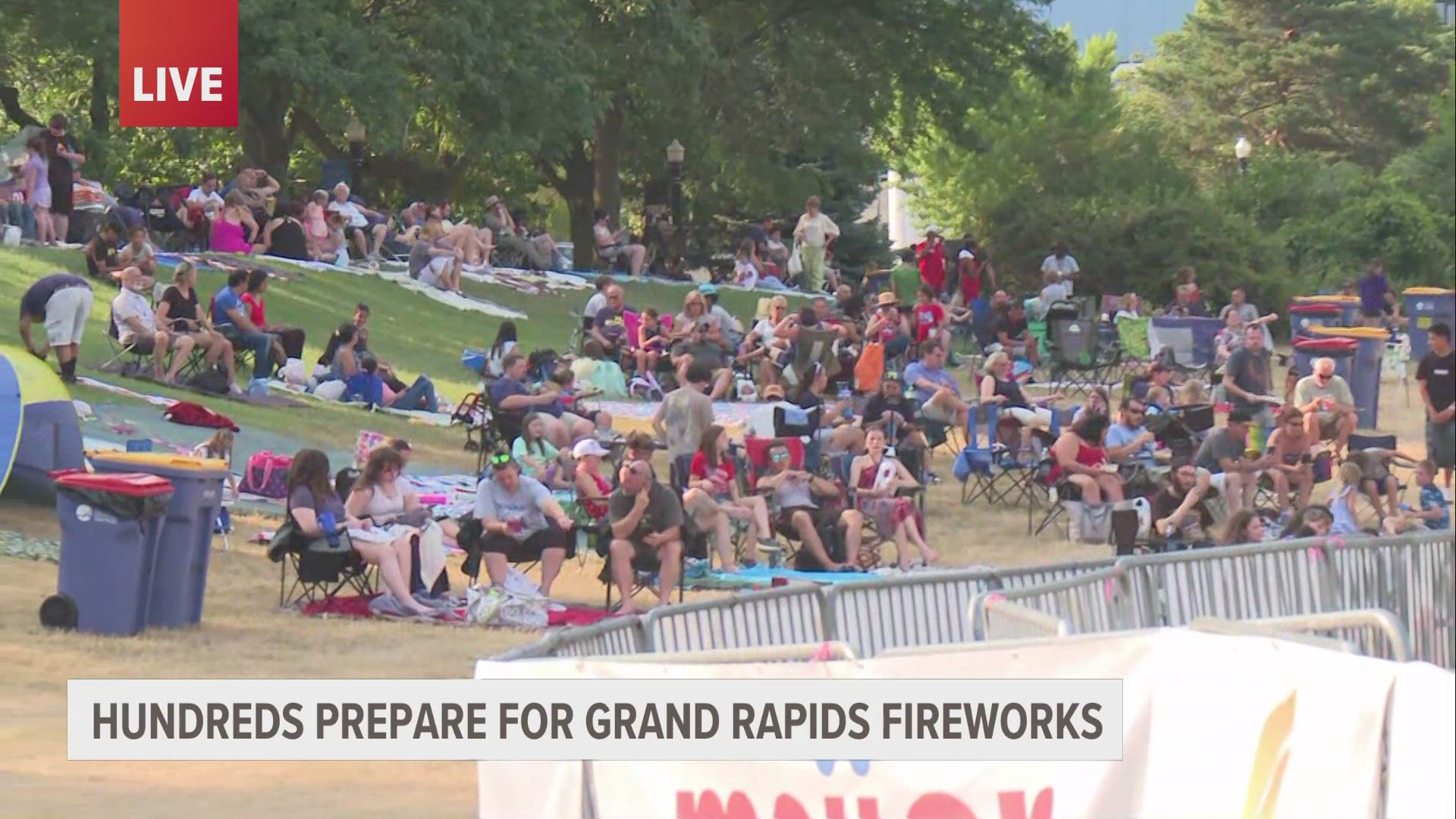 People have already started to set up camp at Ah-Nab-Awen Park in Grand Rapids. 