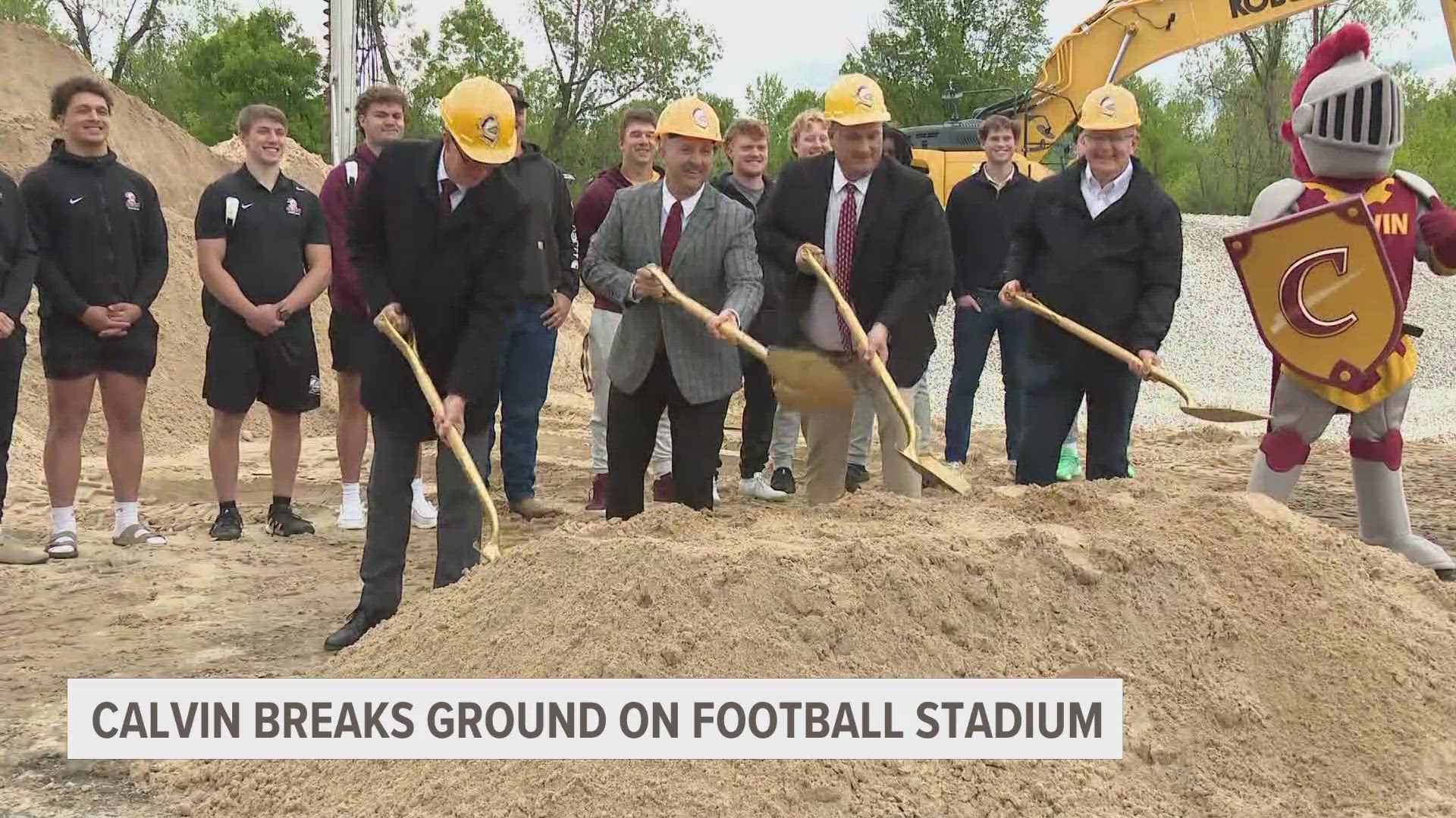 The Calvin University Knights will soon have a new field to play in once construction is completed later this year.