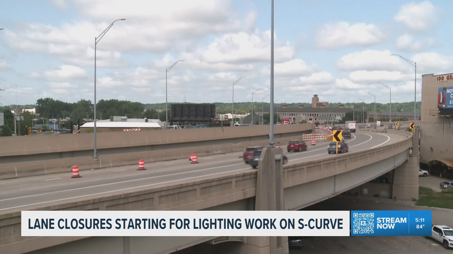 Added Lane Example New lights to be added to S-curve this summer | wzzm13.com
